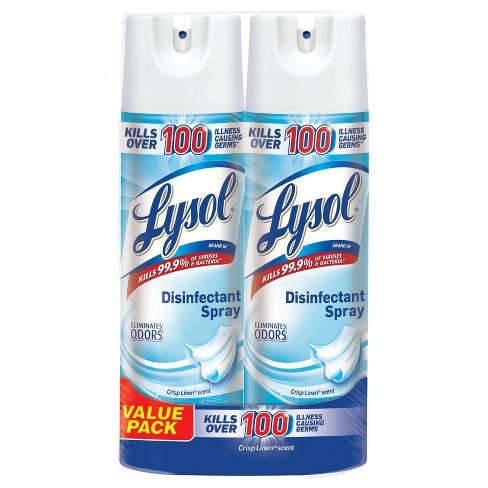 Quality Brand Sealed Lysol Crisp Linen Disinfectant Spray in Large Stock.