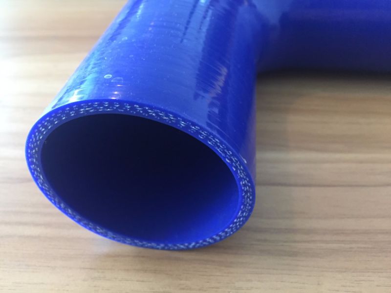 Blue Black Color 90 Degree Elbow Reinforced Silicone Rubber Hose