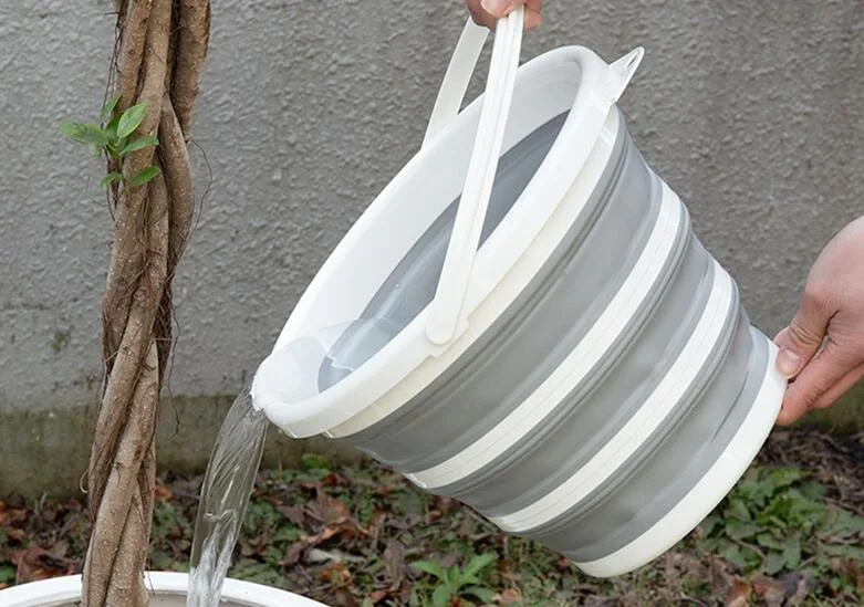 Portable Silicone Water Folding Bucket Bath Home Outdoor Car Wash Fishing Plastic Retractable Bucket