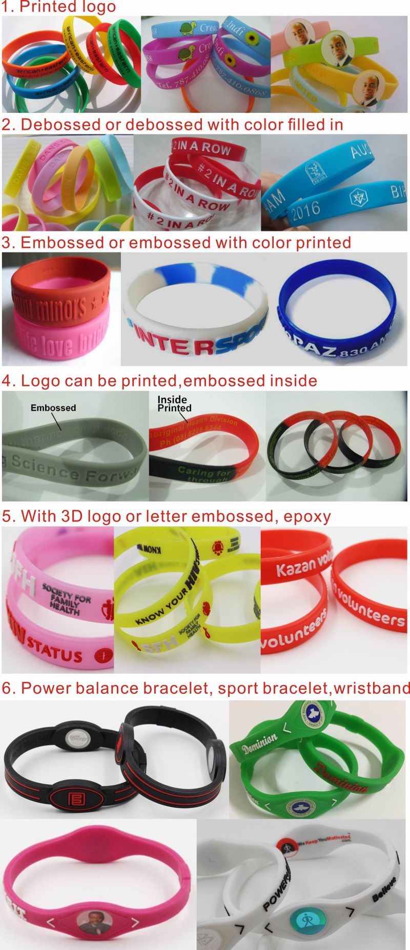 Promotional Gifts Rubber Silicone Bracelet / Custom Silicone Wrist Band / Silicone Wristband