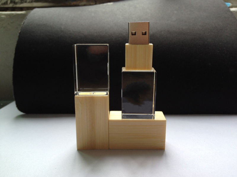 Wooden Crystal USB Pen Drive Bulk Cheap Wood Crystal USB