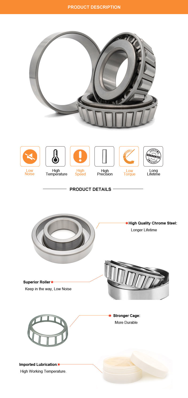 594A/592A 598/593 Lm603049/11 Lm603049/12 Emq Bearing