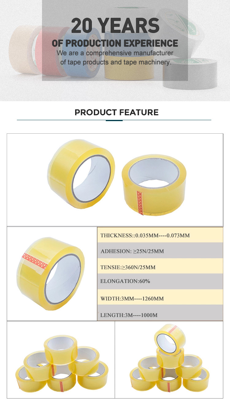 BOPP Tape Rolls High Adhesive Tape Sealing Tape Clear Tape