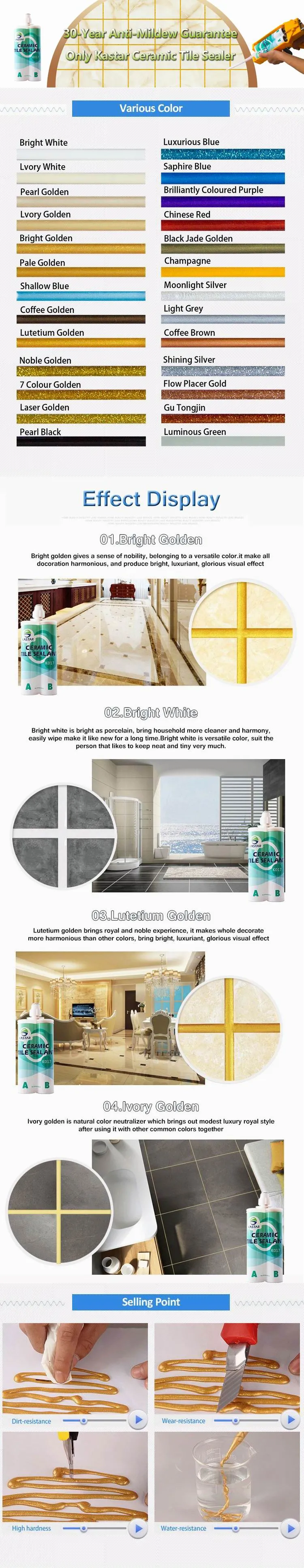 Stain Resistance Easy to Clean Waterproof Ceramic Tile Adhesive for Tile Gaps Beautify