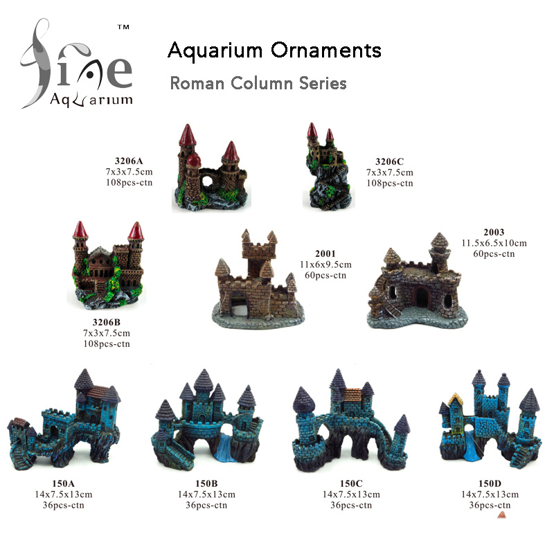 Underwater Resin Decorations Safe for Different Aquariums Roman Columns