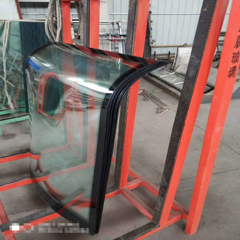 Clear Curved/Bent Tempered Glass for Showcase