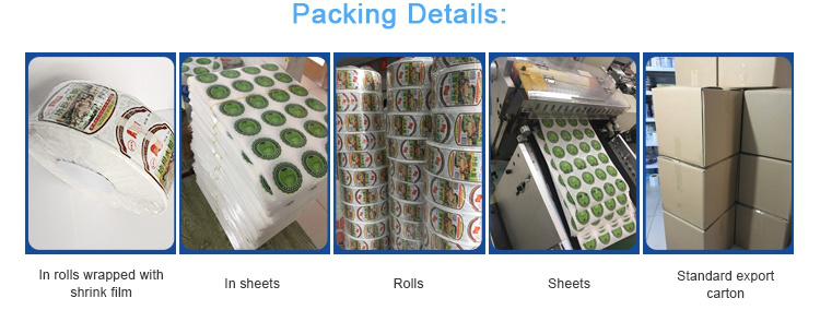 Custom Printing Adhesive Paper design Food Security Label Sticker