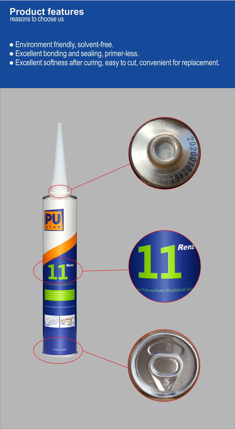 Bonding Adhesives China Fuyao Glass Repair Xyg Polyurethane Sealant Sikaflex Adhesive