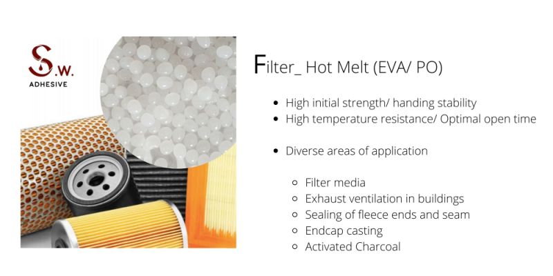 Premium EVA White Transparent Hot Melt Adhesive/ Filter Glue.