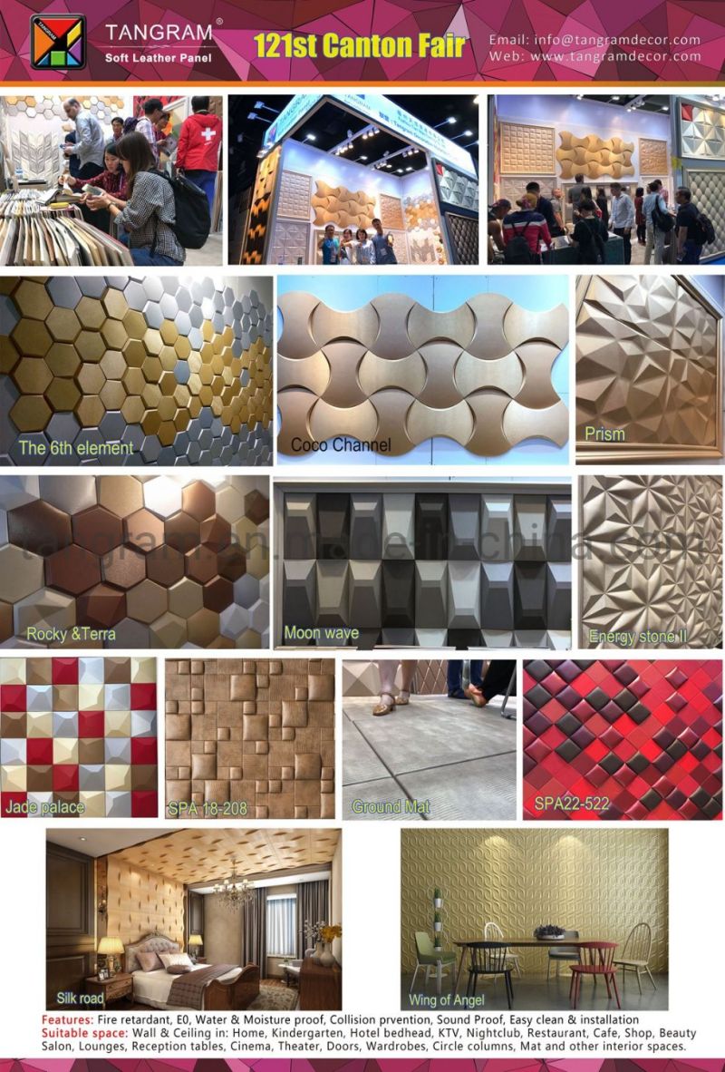 Adhesive Wall Sticker 3D Mosaic Wall Tiles Hexagon Wall Panel