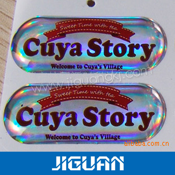 Free Sample Waterproof Custom 3m Crystal Epoxy Sticker