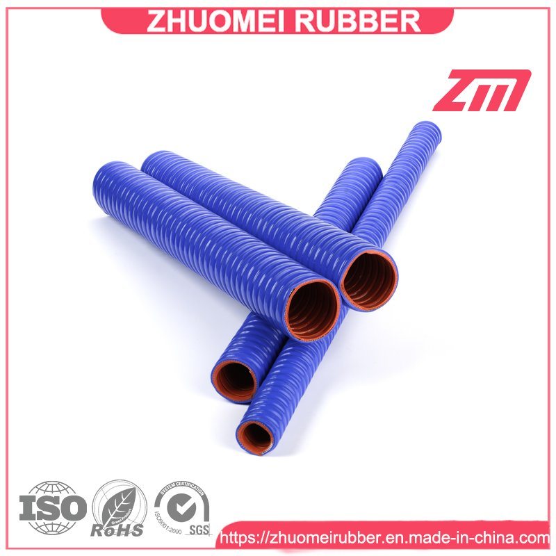 Blue Reinforced Silicone Straight Hose