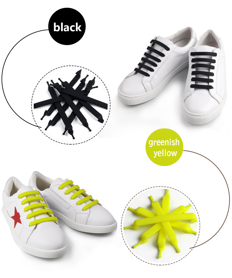 Manufacturer Wholesale Adult Grey Silicone Shoelace with Custom Color