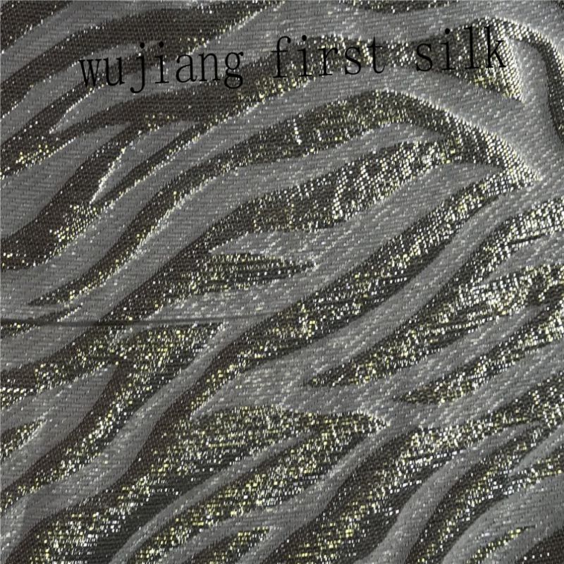 Silk Metallic Jacquard Chiffon Fabric/Silk Metallic Chiffon/Silk Metallic Jacquard