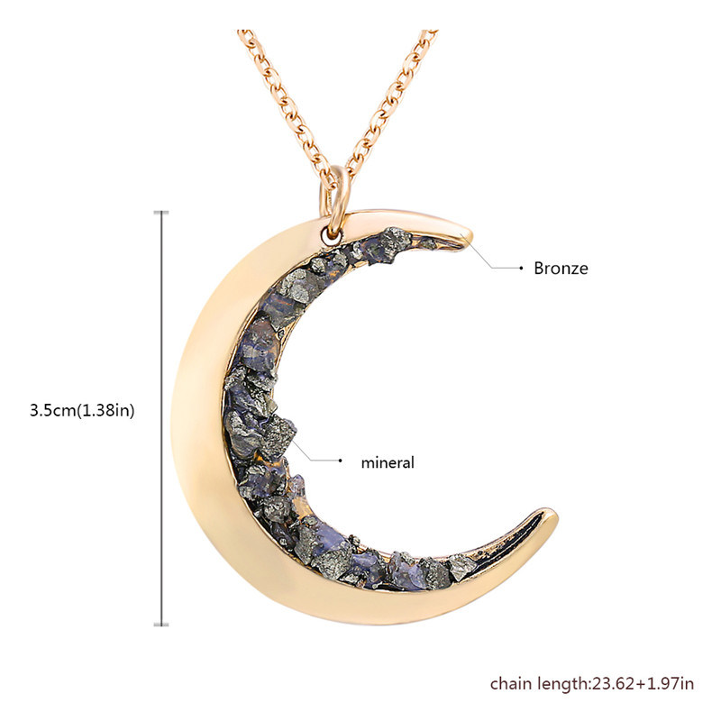 Celestial Jewelry Constellation Necklace Gold Crescent Moon Necklace for Mom Jewelry Gifts