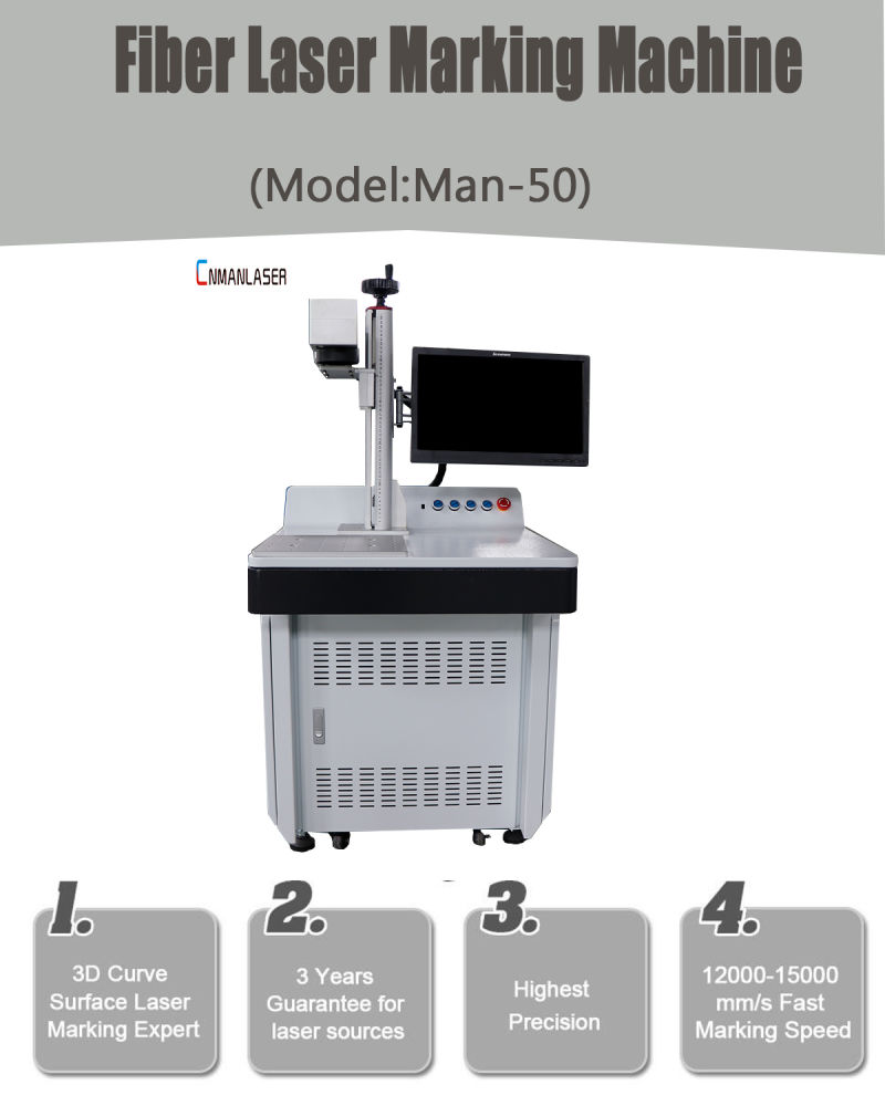 50W Fiber Laser Engraver Machine Raycus Plastic Aluminum Stainless Steel Plastic Sale