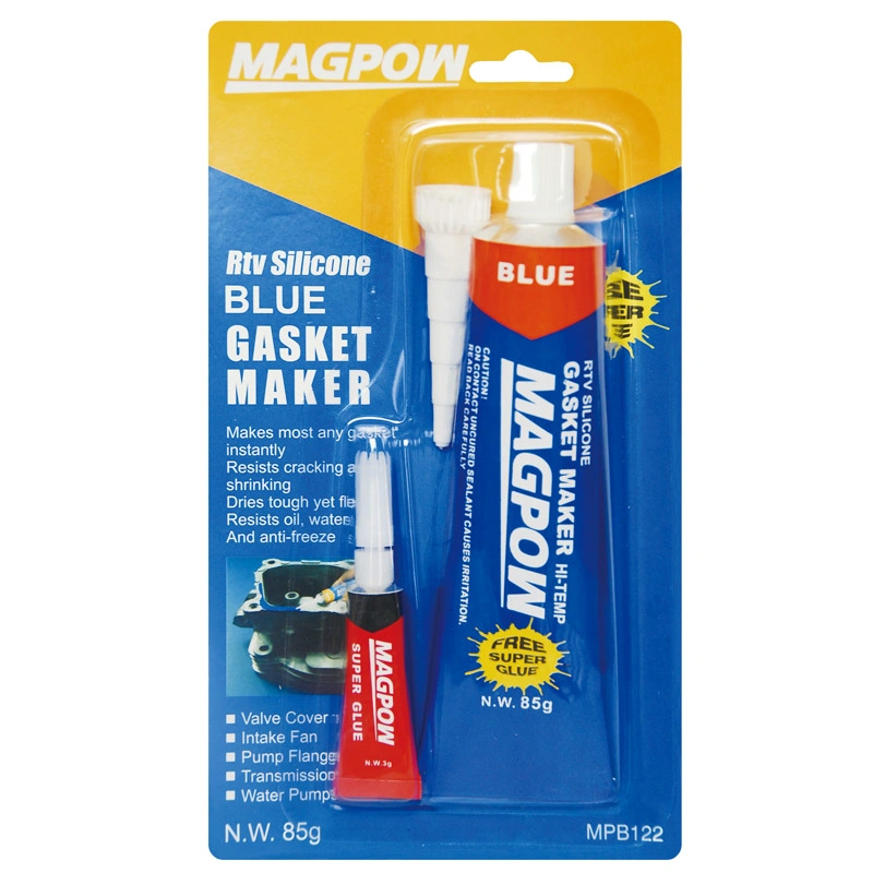 Blue RTV Silicone Acetic Gasket Maker Silicone Adhesive with Super Glue
