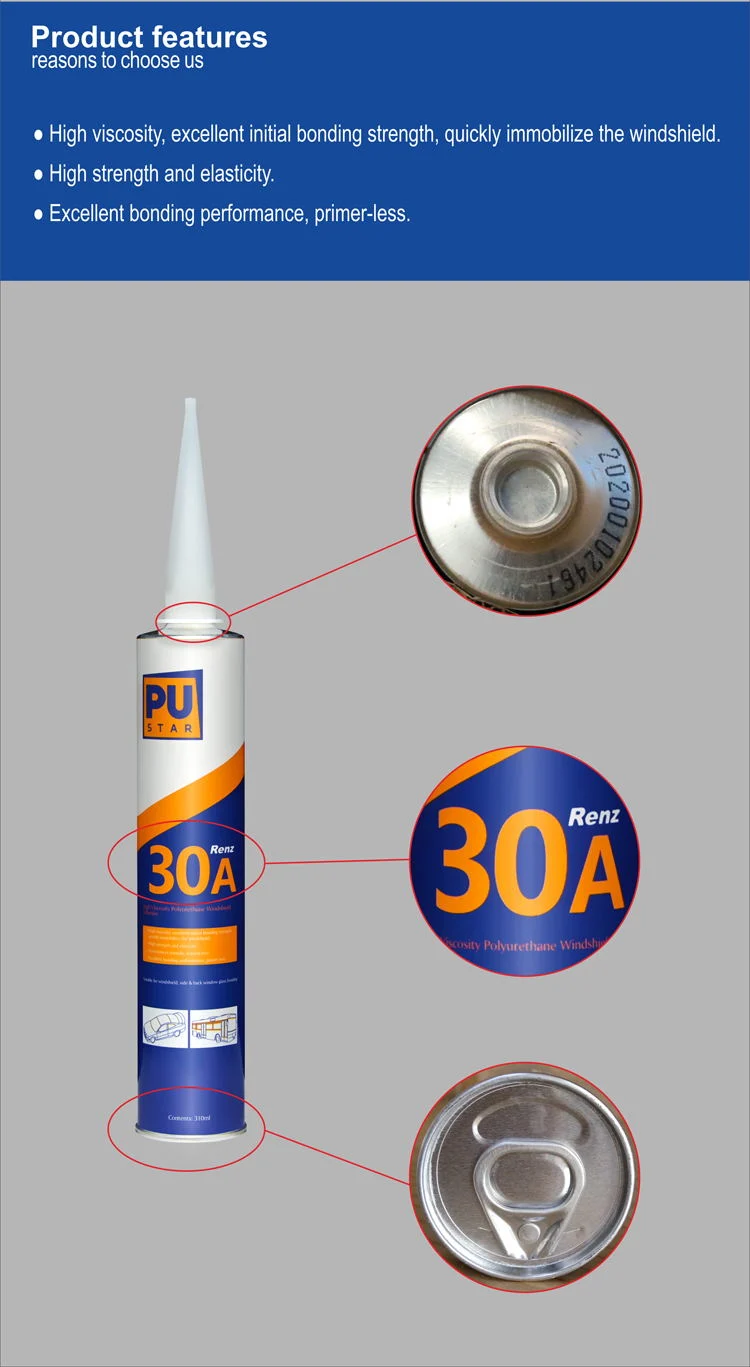 Renz30 Good Elasticity PU Adhesive and Sealant for Car Manufacturer