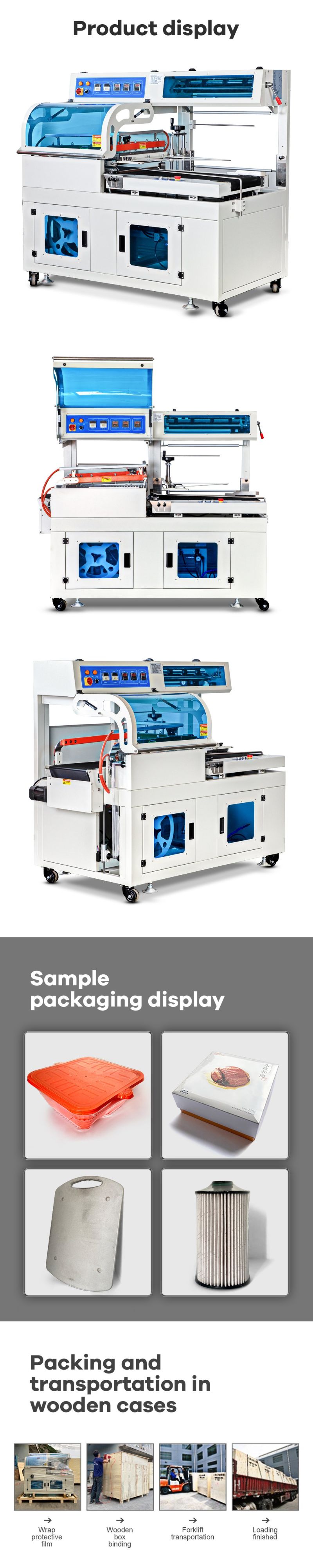 Automatic Side Sealer POF Film Shrink Wrap Machine