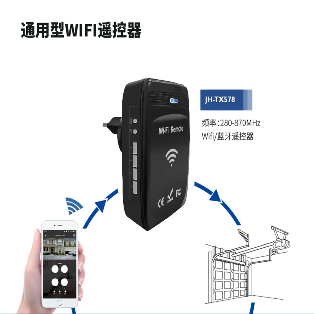 Jh-Tx 598 RF Universal WiFi Remote Control for Door Opener