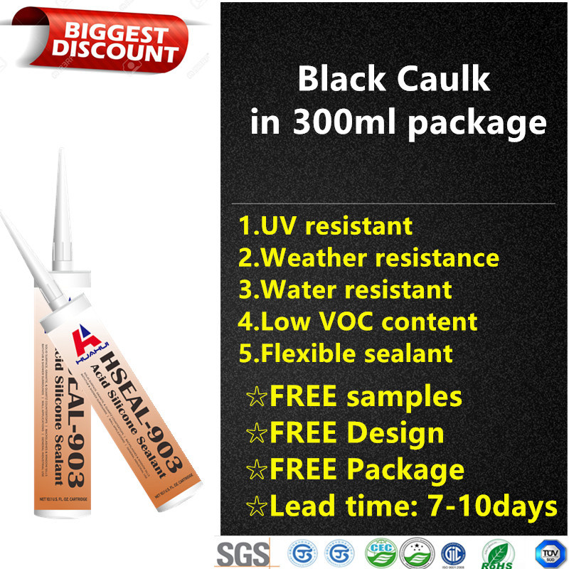 Waterproof Neutral Black Silicone Caulk Sealant