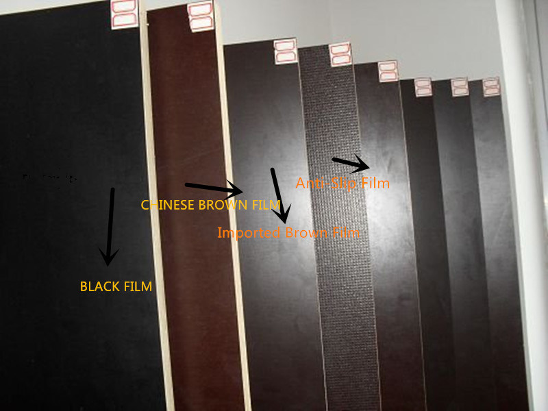 Black Film Laminated Plywood Poplar Core Phenolic Glue