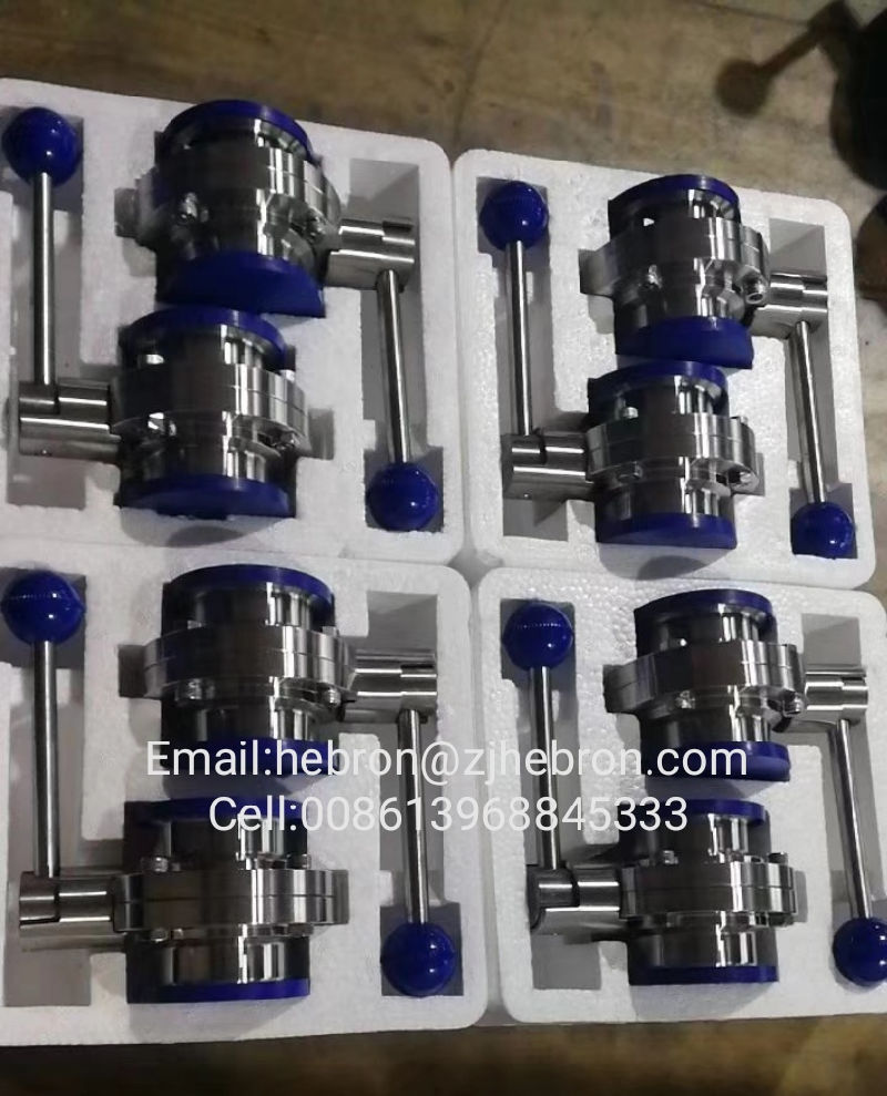 3A/SMS/DIN /ISO/Rjt/Idf Sanitary Stainless Steel Hygienic Butterfly Valves with EPDM Silicone Seal