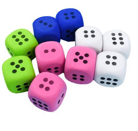 Entertainment Foam PU Plastic Colorful Game Dice