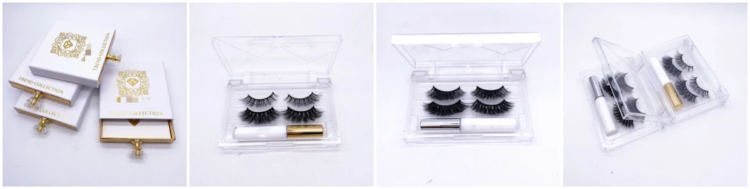 Waspy Lashes Extensions Accessories Glue Tools Cases Cruelty Free Faux Mink 3D 25mm Natural Magnetic Eyelashes