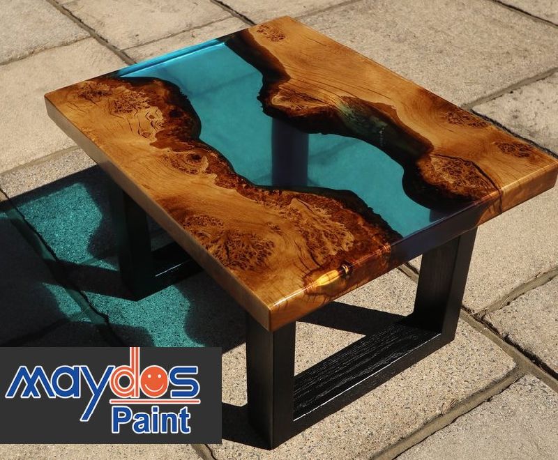 3D Metallic Crystal Epoxy Table Top Paint