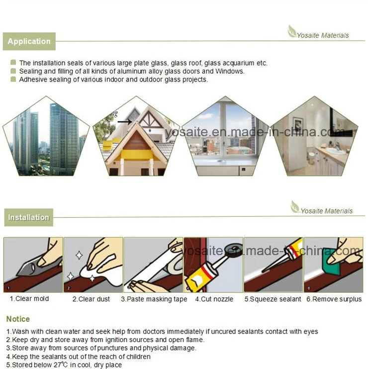 Anti-fungus Neutral Silicone Sealant For Shower Room