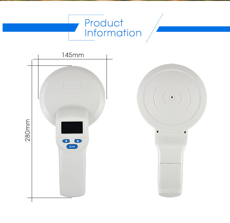 ISO11784/785 Fdx-B Hdx Handheld 134.2kHz RFID Dog Fish Chip Scanner