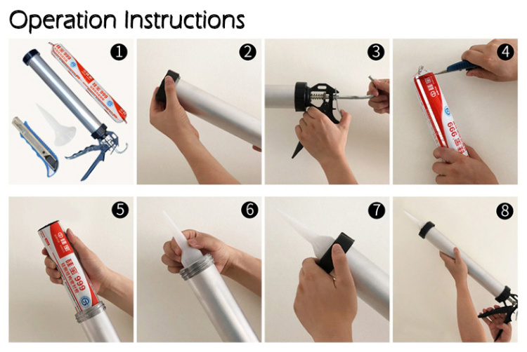 Custom Structural Wheaterproof Silicone Roof Sealant Cartridge