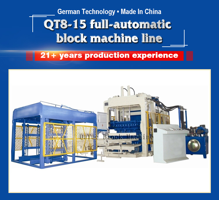 Best Performance /Big Production Qt8-15 Full Hollow Automatic Cement Stone Block Concrete Brick Making Machine