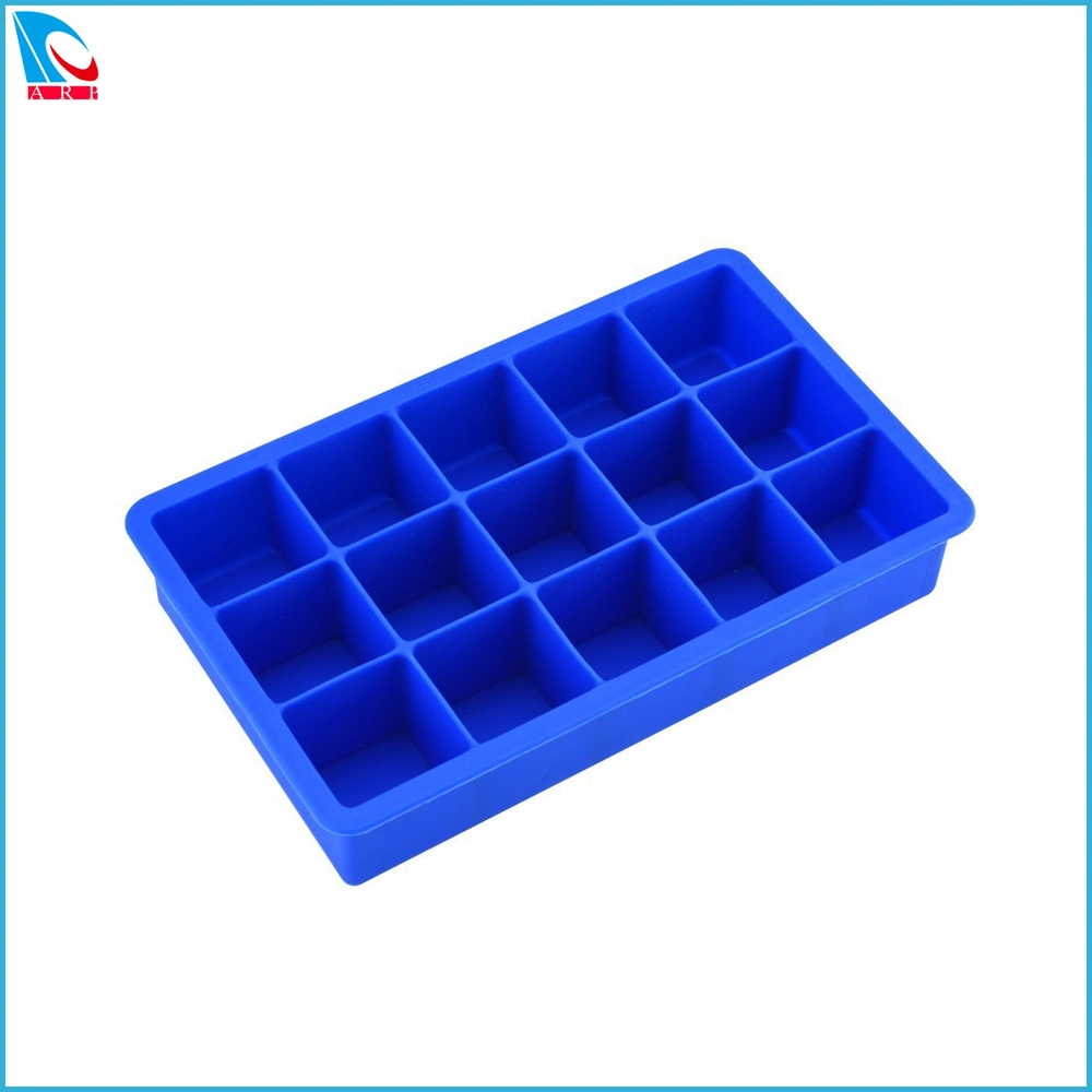 Sky Blue Silicone 6-Cube Ice Tray Freezer Easier, Low Temperature Resistance