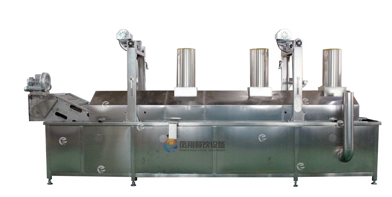 Automatic Potato Chips French Fries Belt Conveyor Continuous Deep Fryer