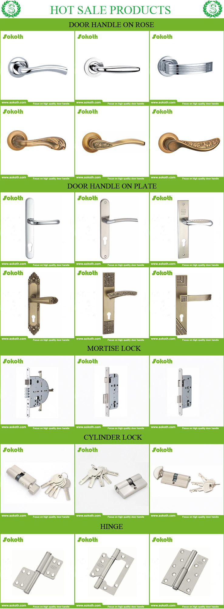 Square Rose Zinc Camper Door Locks