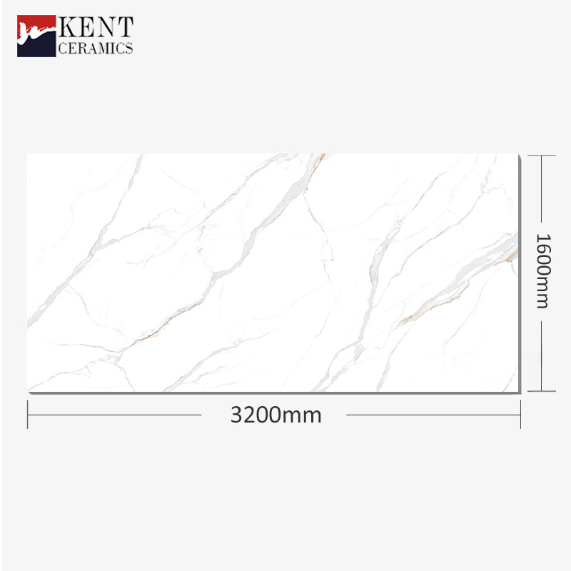 1600*3200mm Sintered Stone Countertop Carrara White Oven