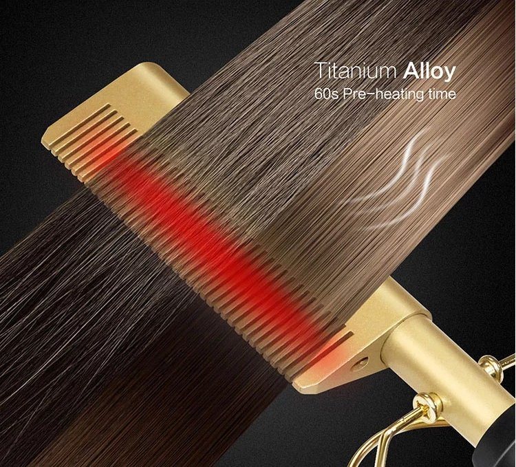 Hot Sale Electric Titanium Hair Straightener Hot Comb