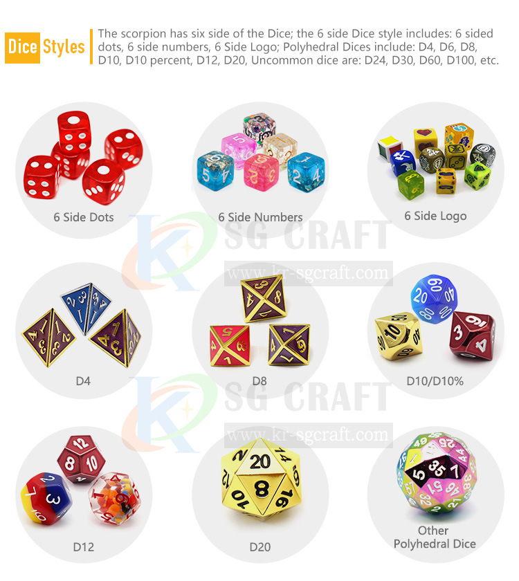 Hot Deals Barrel Plating Metal Dice Set Custom Dice