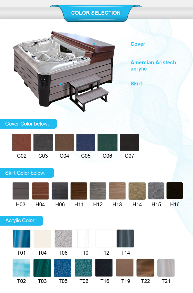 2020 Hot Sale Freestanding Outdoor Hot Tub SPA (SR806A)