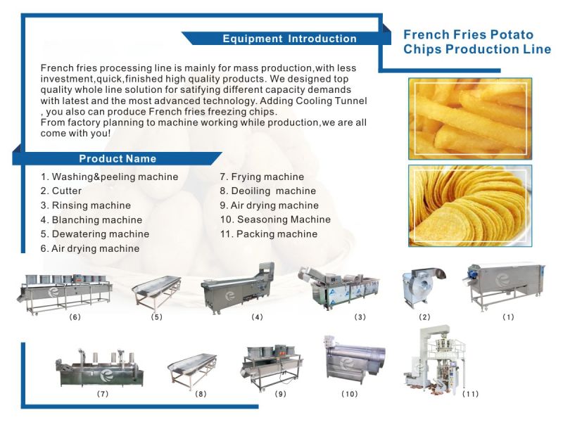 Automatic Potato Chips French Fries Belt Conveyor Continuous Deep Fryer