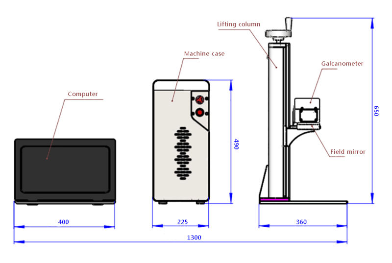 20W 30W 50W Fiber Laser Marking Machine Use Raycus Max Laser Hot Sale