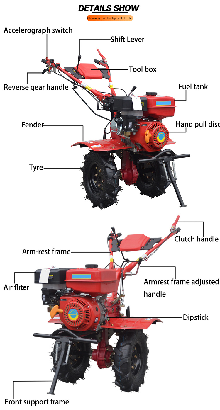 177 F/P 92#Gasoline Special Offers Power Rotary Tiller Cultivator