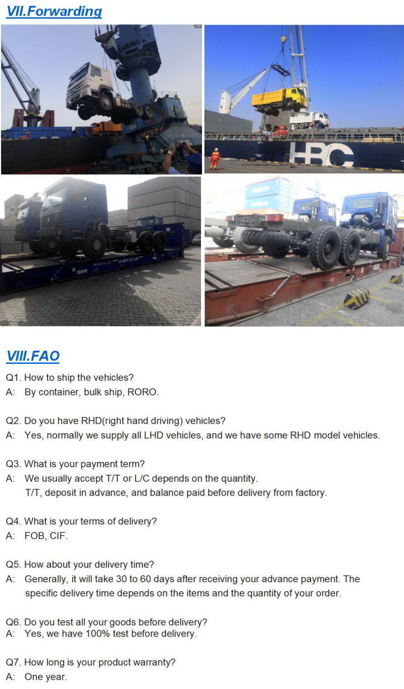 China 4X2 Light Van Cargo Truck, 6wheeler HOWO Mini Truck for Sale