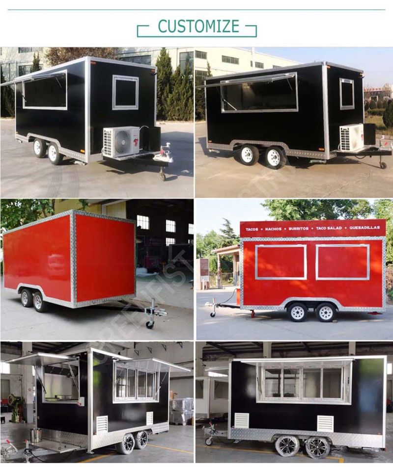 Mobile Outdoor Square Truck with Deep Fryer