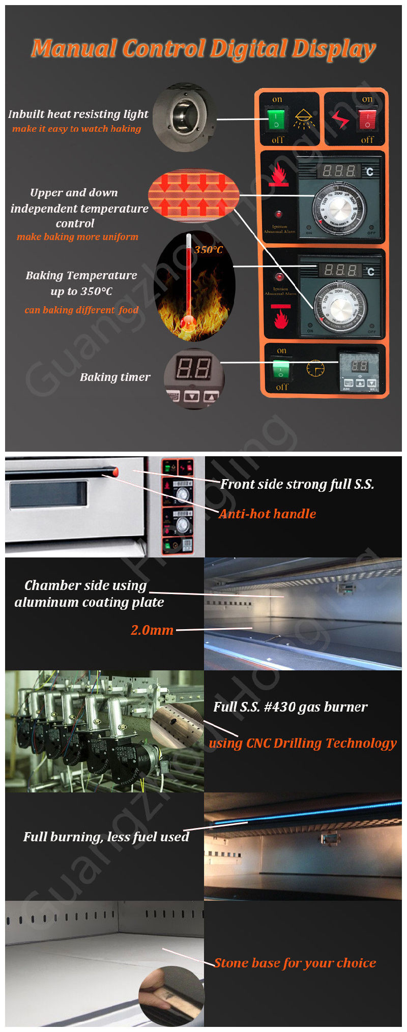 40 Inches Chamber Gas Bread Bakery Oven for Middle East Market