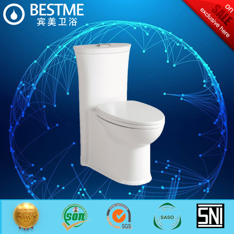 Slim Design Tall Ceramic One Piece Toilet with UF Seat Cover (BA-2036)