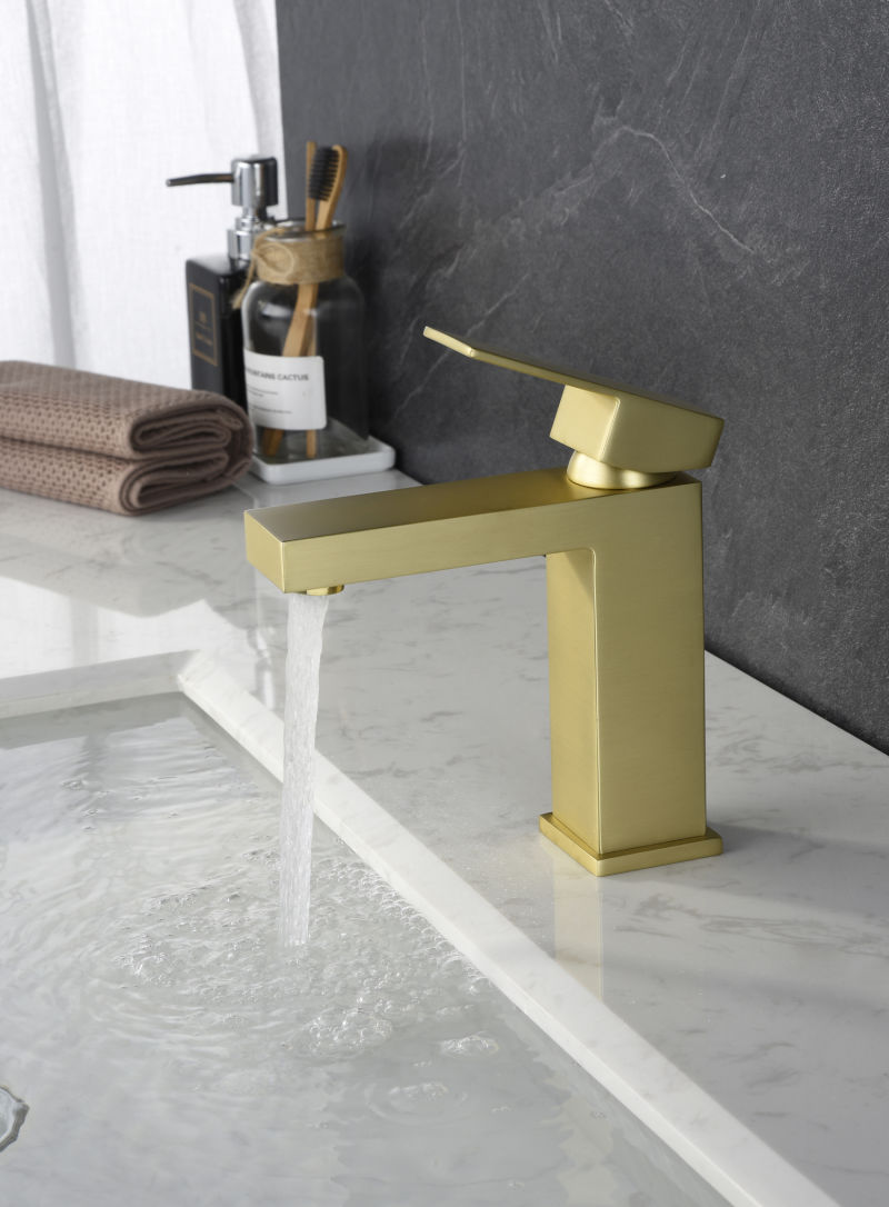 Gold, Rose Gold, Brushed Gold Basin Brass Tap Mixer