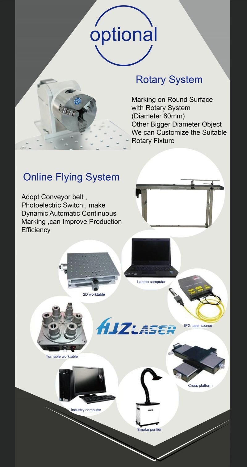 Compact Size Air Cooling Metal Fiber Laser Marking Machine